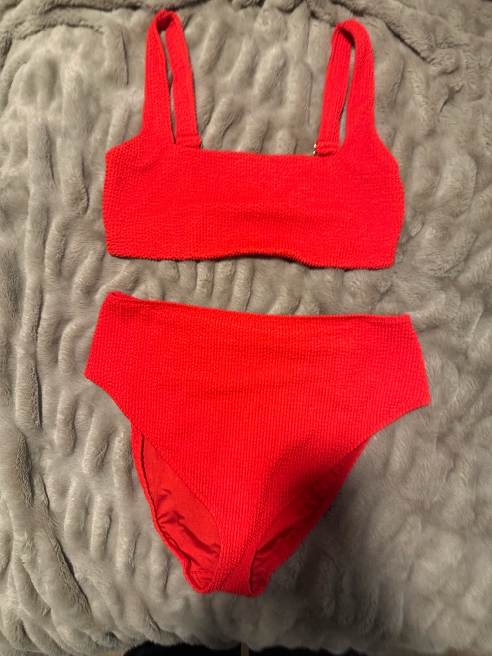 Show Me Your Mumu Hot Tamale Red Scrunch Bikini - Size LG Top, Size XL Bottom